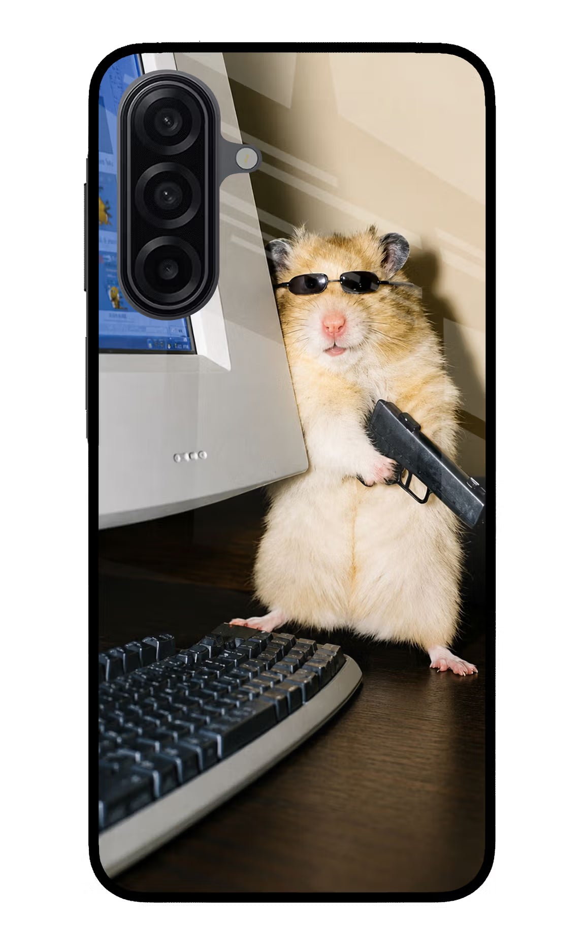 Hacker Hamster Samsung A17 5G Glass Case