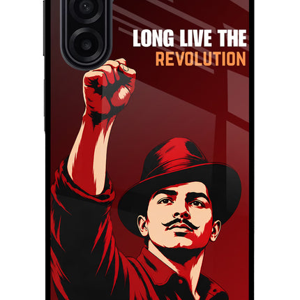 Bhagat Singh Revolution Samsung A17 5G Glass Case Back Cover by Casekaro