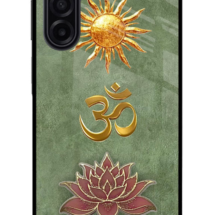Om & Lotus Samsung A17 5G Glass Case