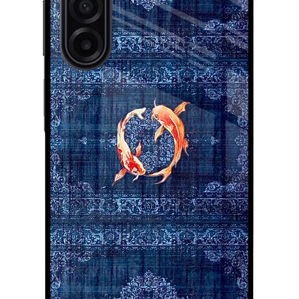 Koi Blue Samsung A17 5G Glass Case