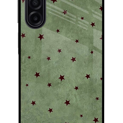 Green Stars Samsung A17 5G Glass Case