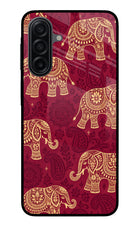 Maroon Elephant Samsung A17 5G Glass Case