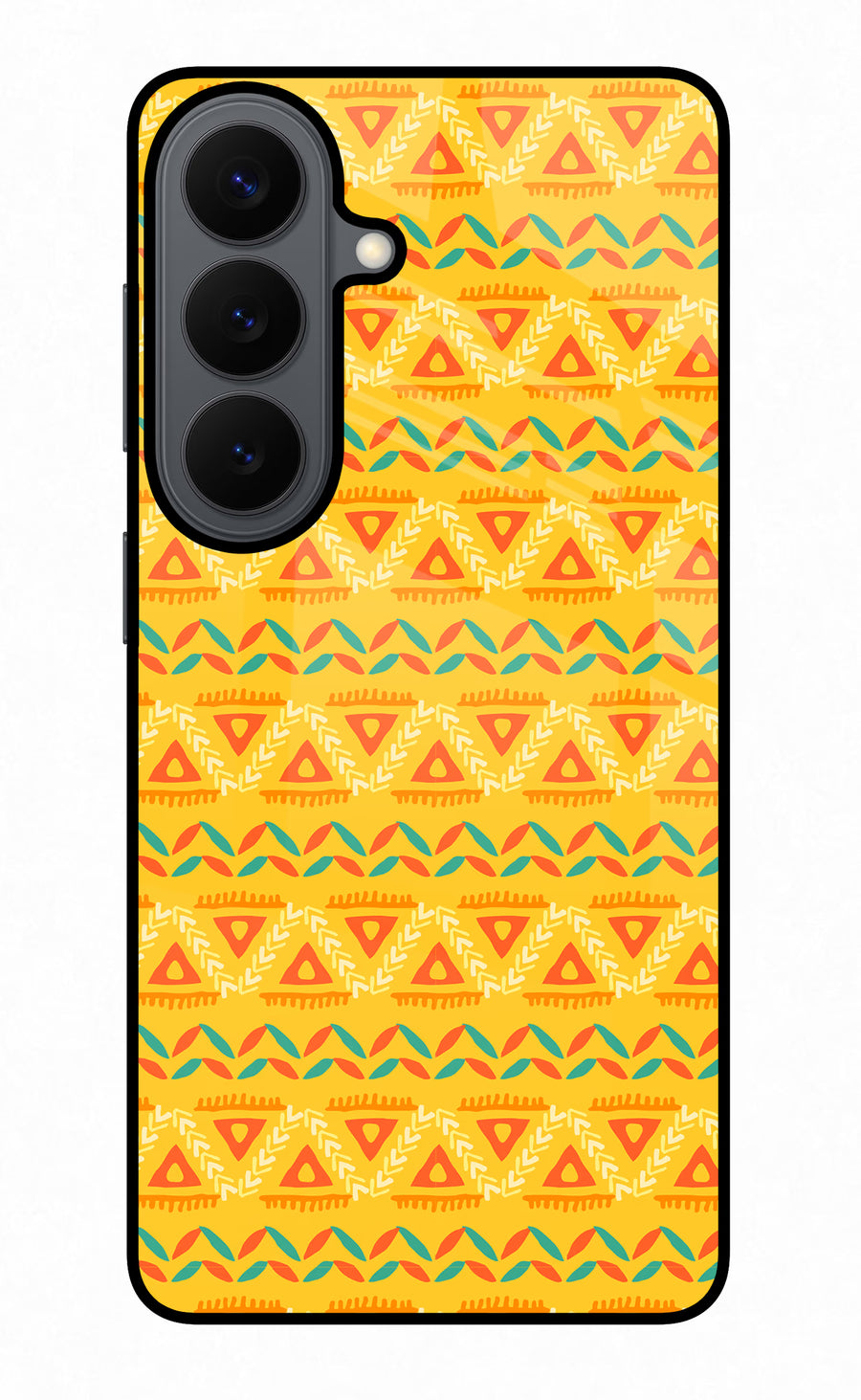 Tribal Pattern Samsung S26 Back Cover, Glass case