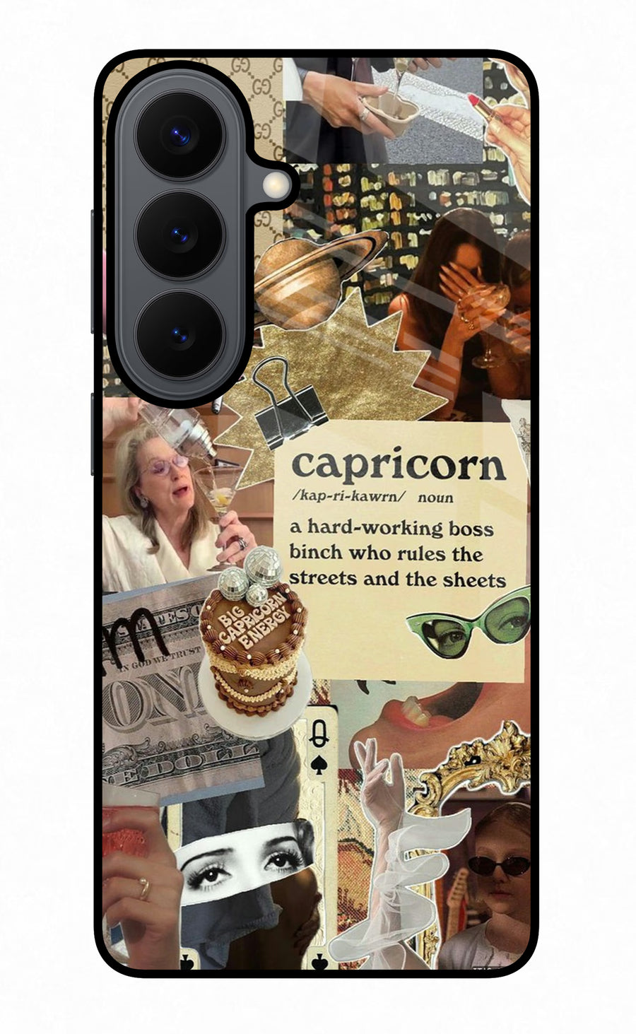 Capricorn Zodiac Samsung S26 Back Cover, Glass case