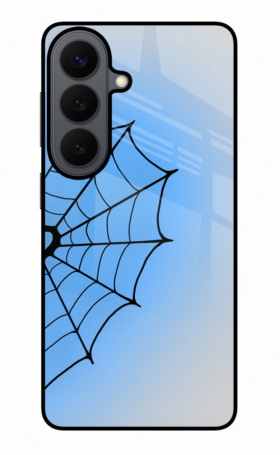 Blue Web Samsung S26 Back Cover, Glass case
