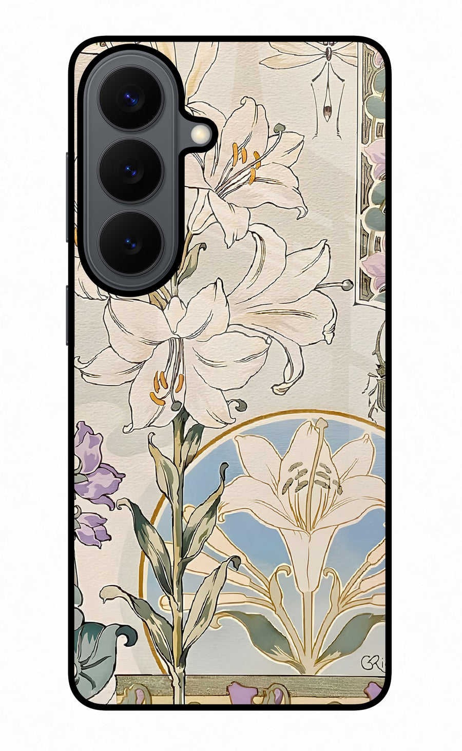 White Lily Samsung S26 Back Cover, Glass case