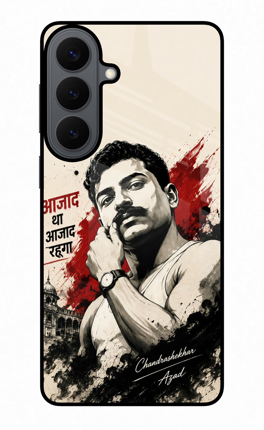 Chandrashekhar Azad Fearless Samsung S26 Plus Back Cover, Glass case