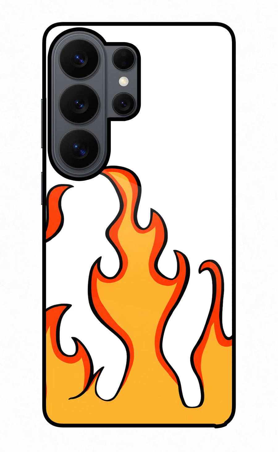 Fired Up – White Samsung S26 Ultra Back Cover, Glass case