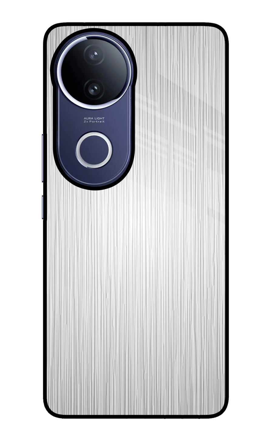 Wooden Grey Texture Vivo V50e 5G Back Cover, Glass case