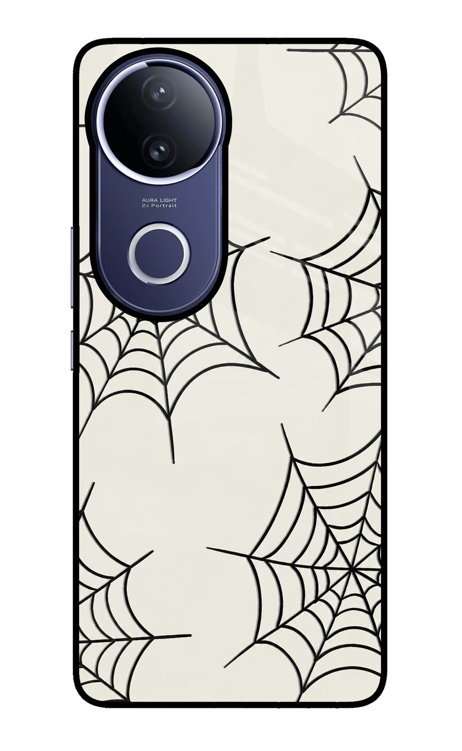 Spider Web Vivo V50e 5G Back Cover, Glass case