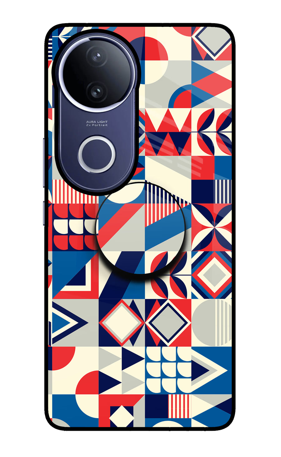 Colorful Pattern Vivo V50e 5G Pop Case, Glass case