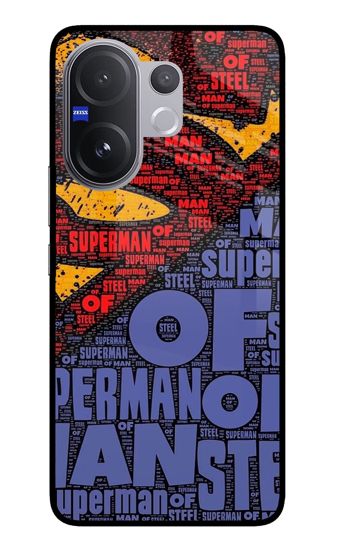Superman Vivo V60 5G Glass Case Back Cover by Casekaro