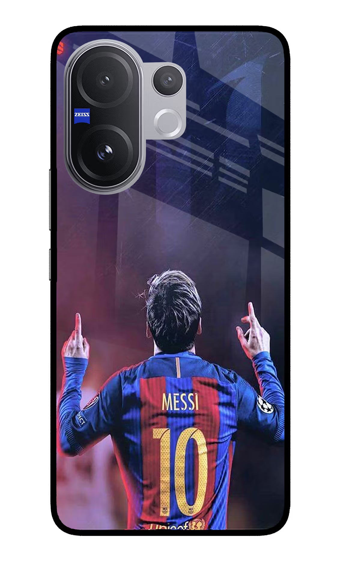 Messi Vivo V60 5G Glass Case Back Cover by Casekaro