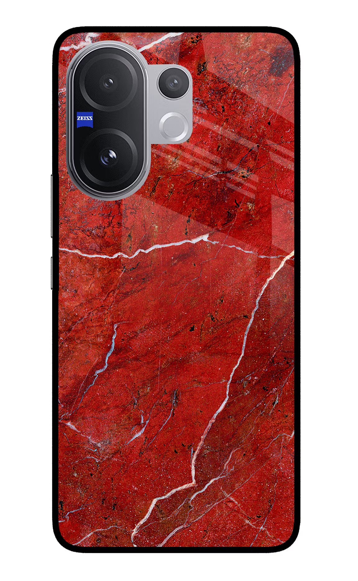 Red Marble Design Vivo V60 5G Glass Case