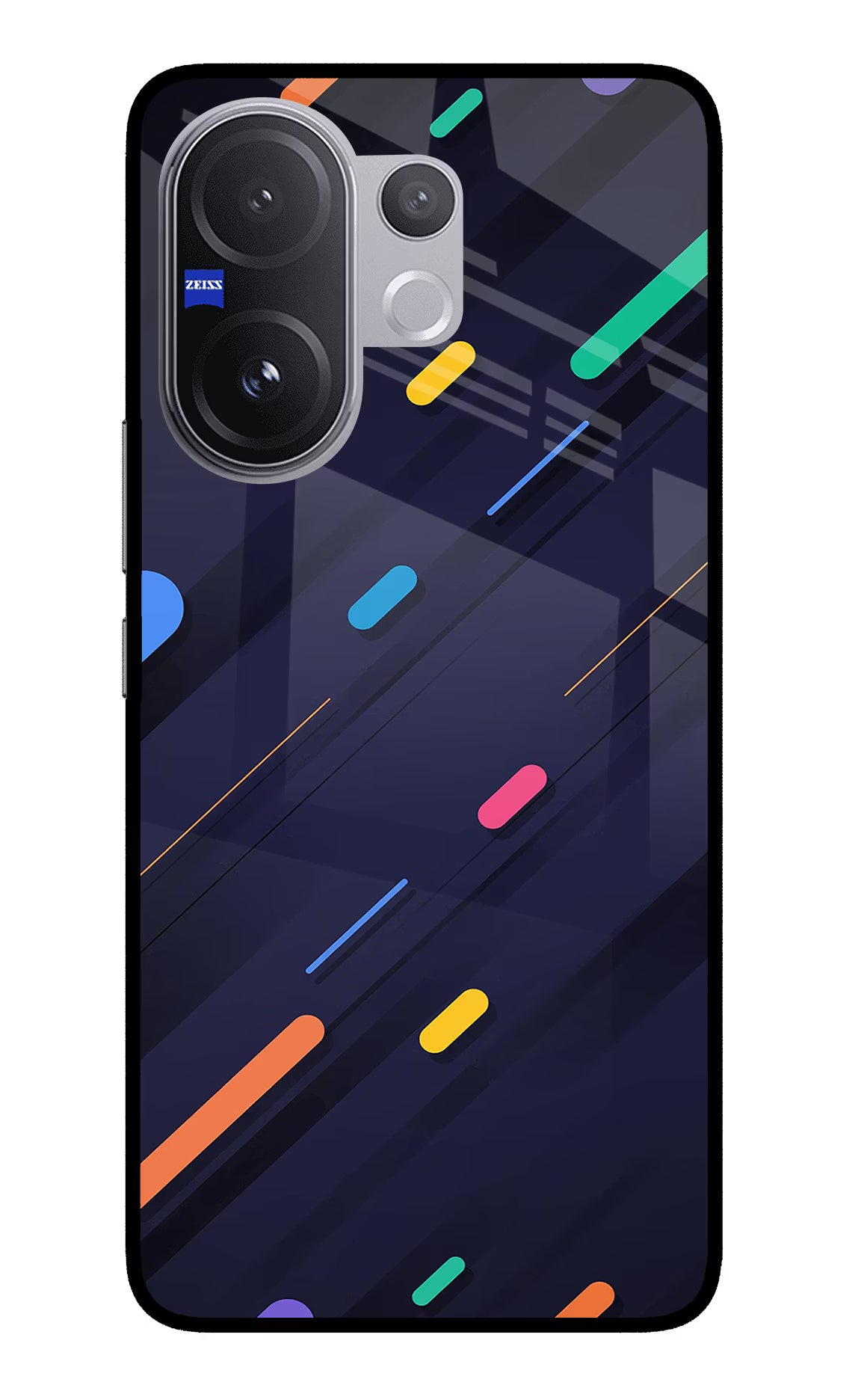 Abstract Design Vivo V60 5G Glass Case Back Cover by Casekaro
