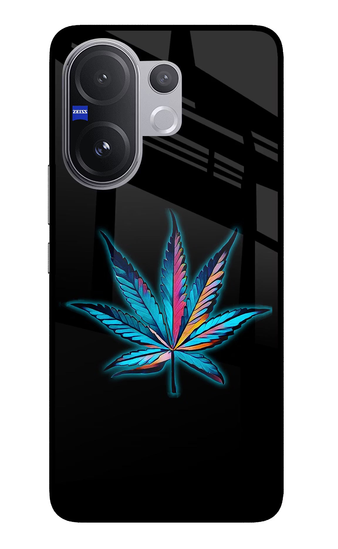 Weed Vivo V60 5G Glass Case Back Cover by Casekaro