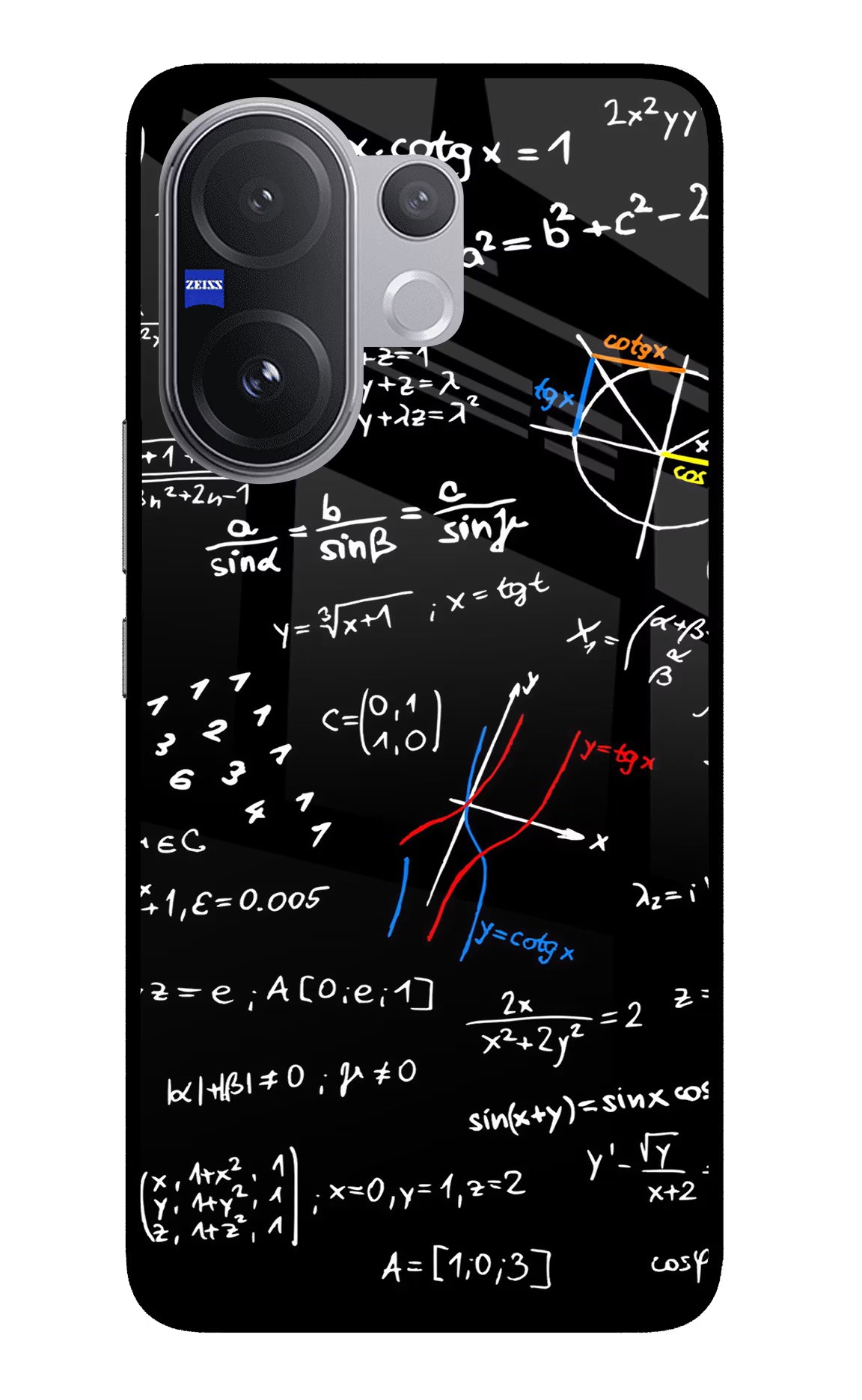 Mathematics Formula Vivo V60 5G Glass Case Back Cover by Casekaro