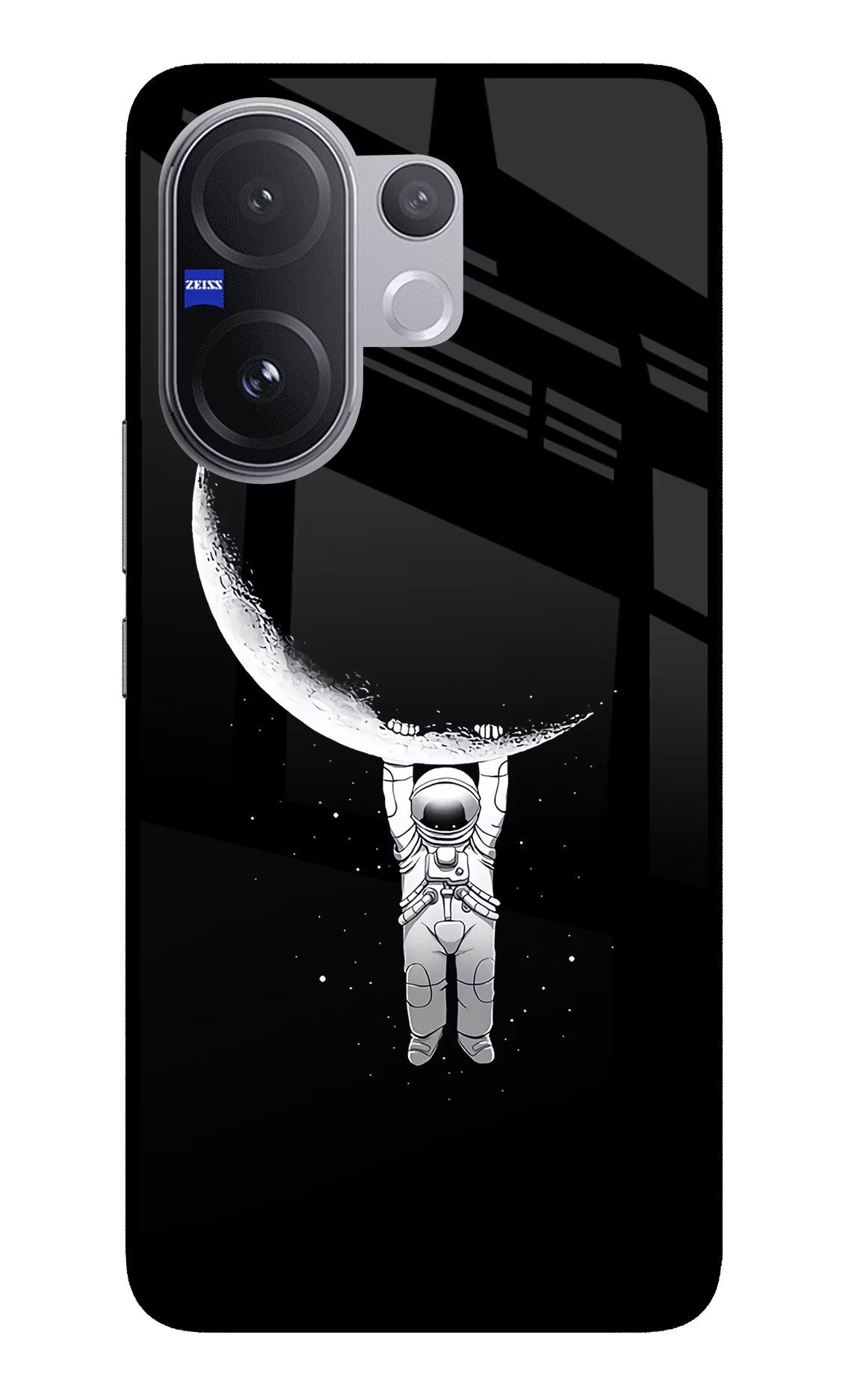 Moon Space Vivo V60 5G Glass Case Back Cover by Casekaro