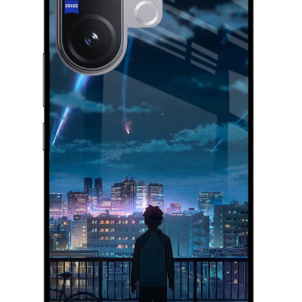 Anime Vivo V60 5G Glass Case Back Cover by Casekaro