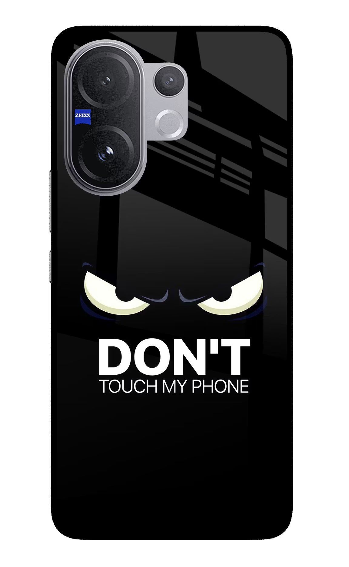 Don'T Touch My Phone Vivo V60 5G Glass Case Back Cover by Casekaro