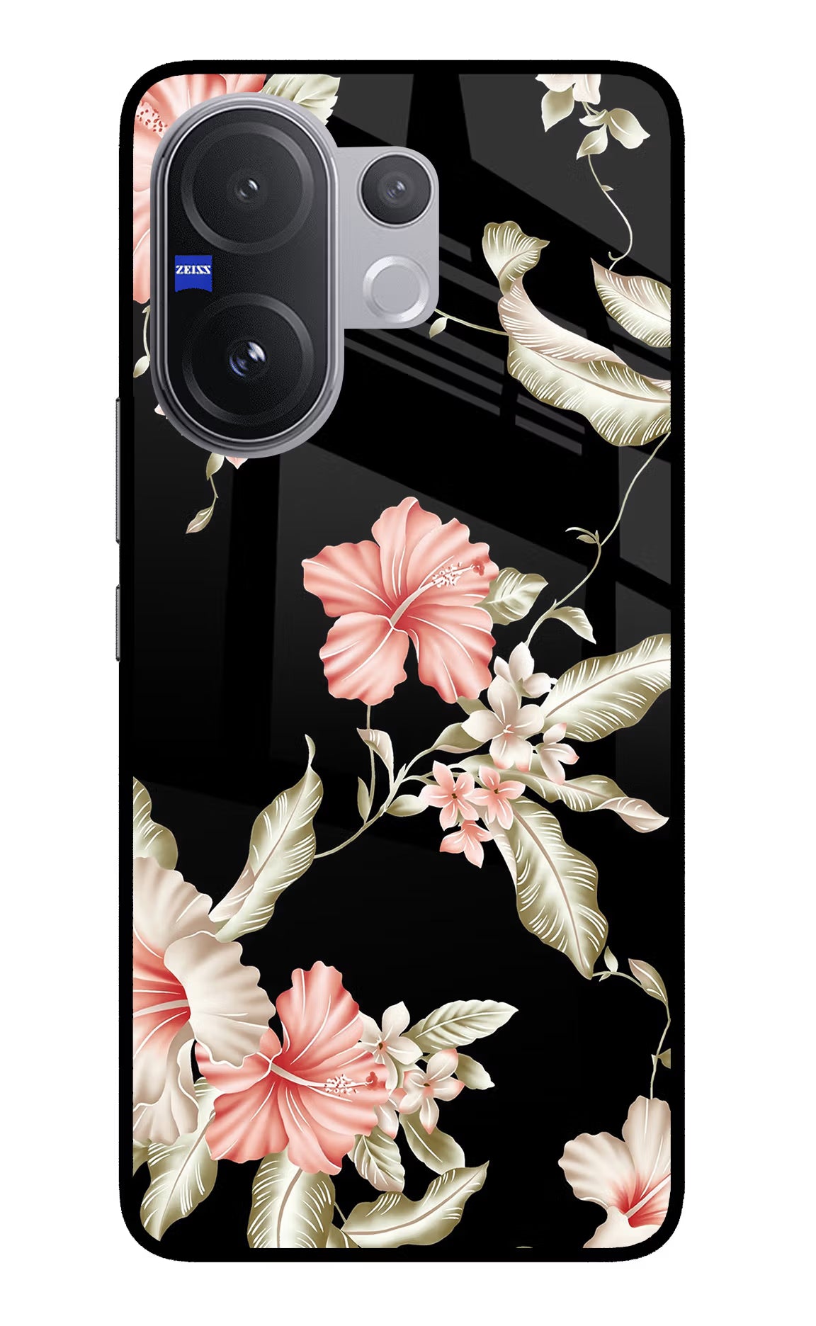 Flowers Vivo V60 5G Glass Case Back Cover by Casekaro