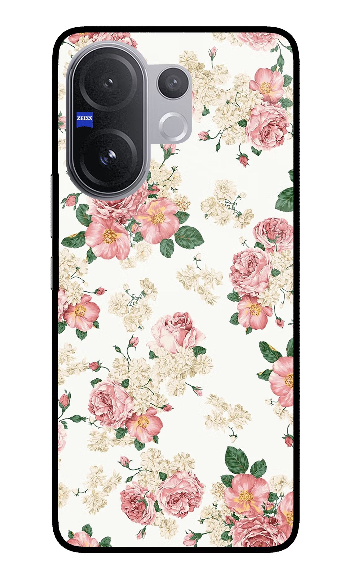 Flowers Vivo V60 5G Glass Case Back Cover by Casekaro