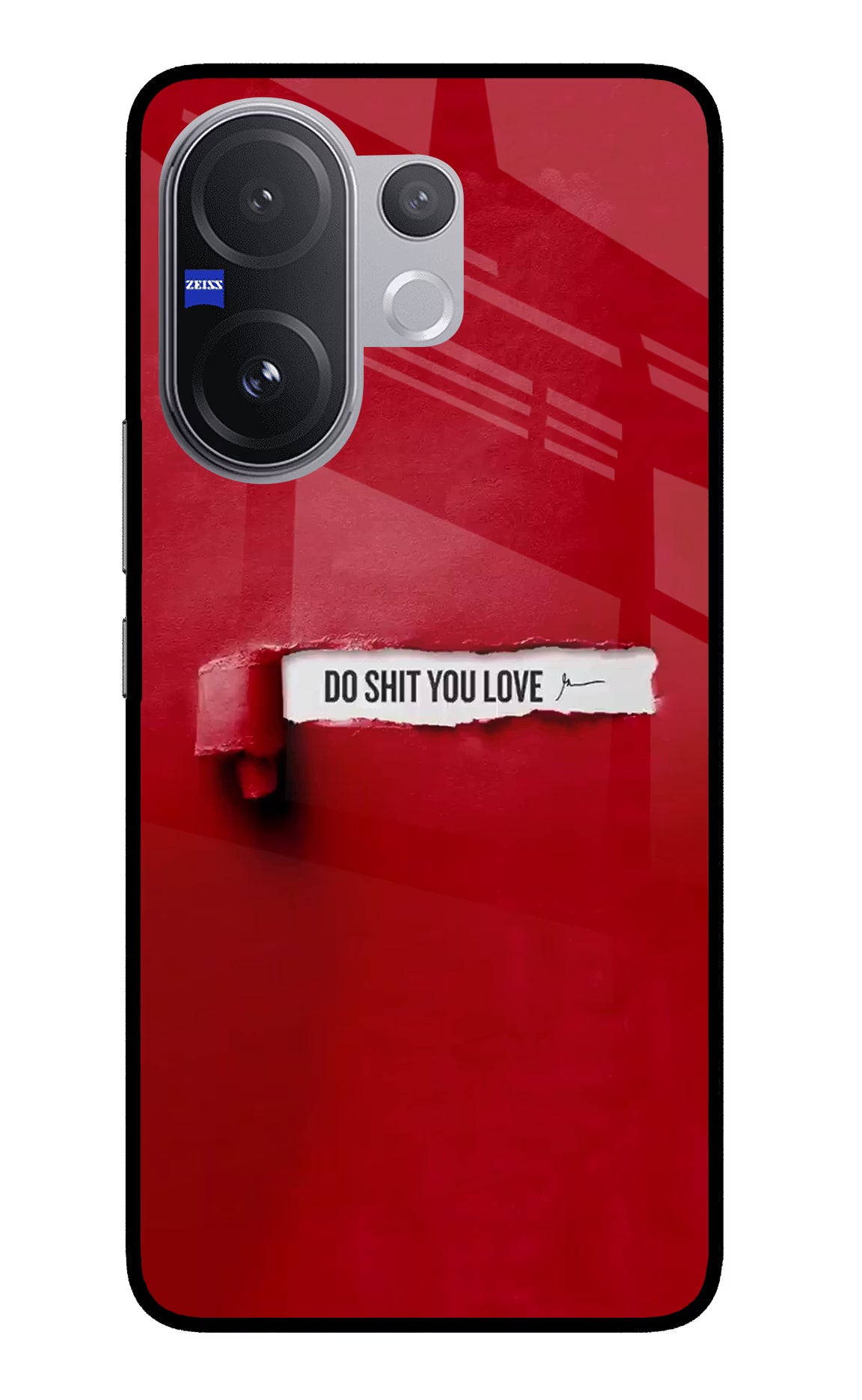 Do Shit You Love Vivo V60 5G Glass Case Back Cover by Casekaro