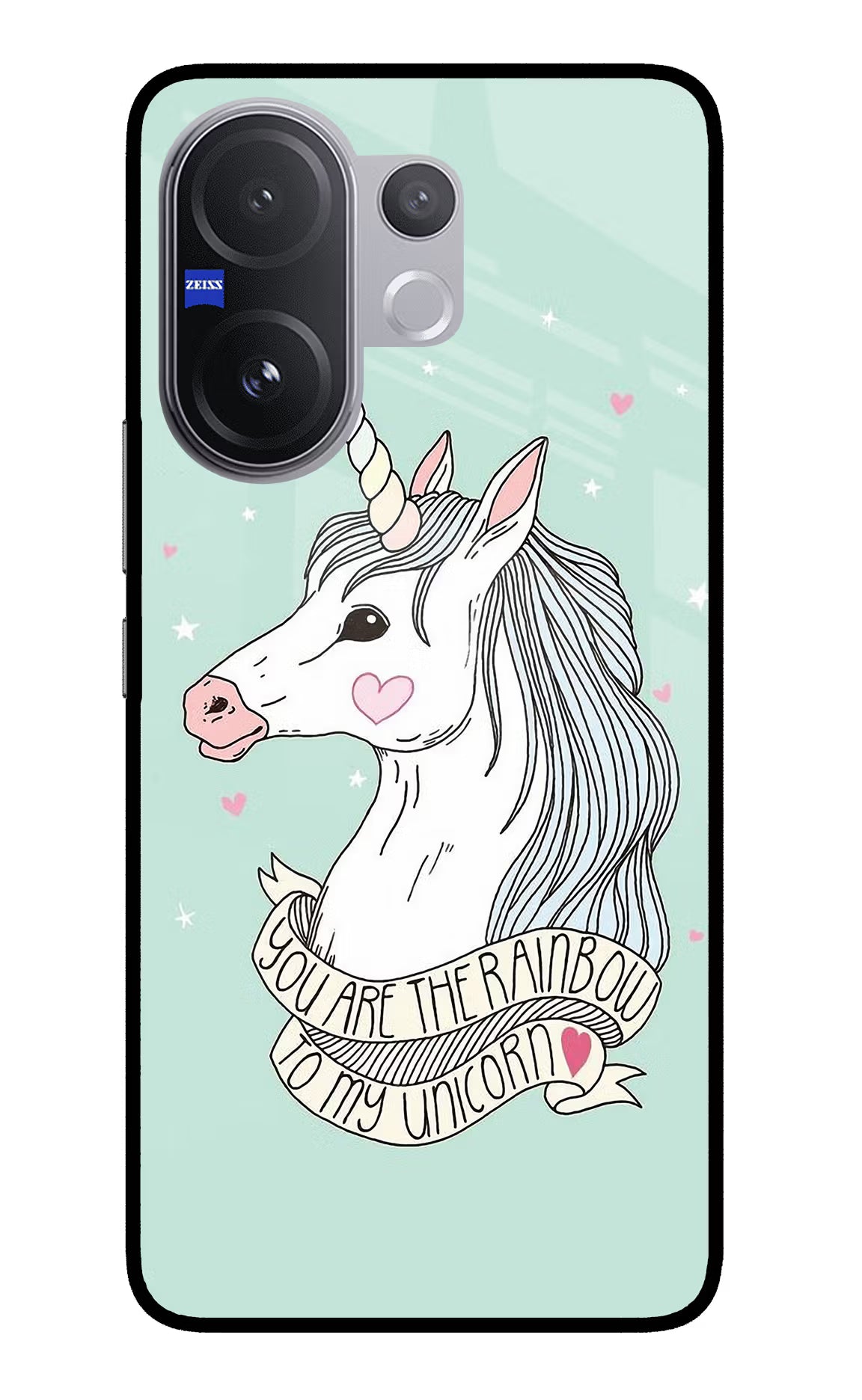 Unicorn Wallpaper Vivo V60 5G Glass Case Back Cover by Casekaro