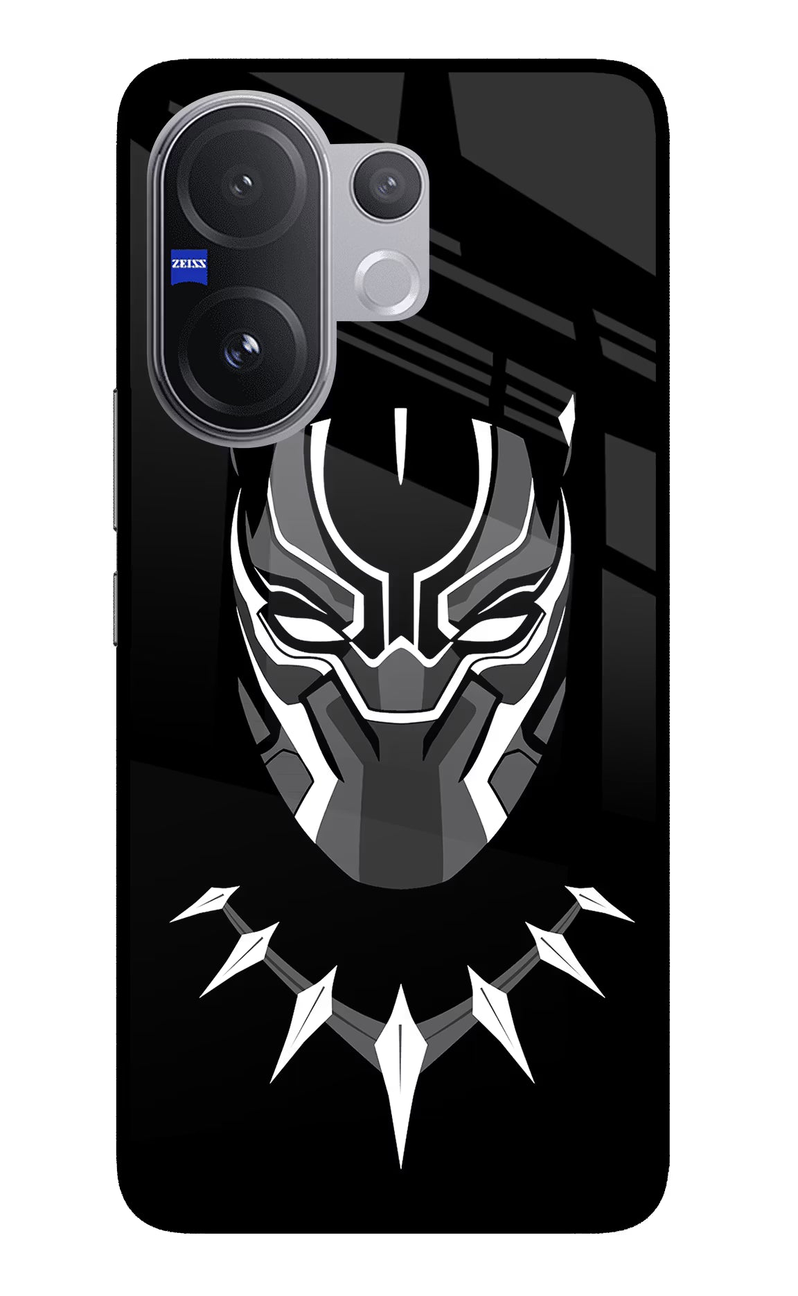Black Panther Vivo V60 5G Glass Case Back Cover by Casekaro