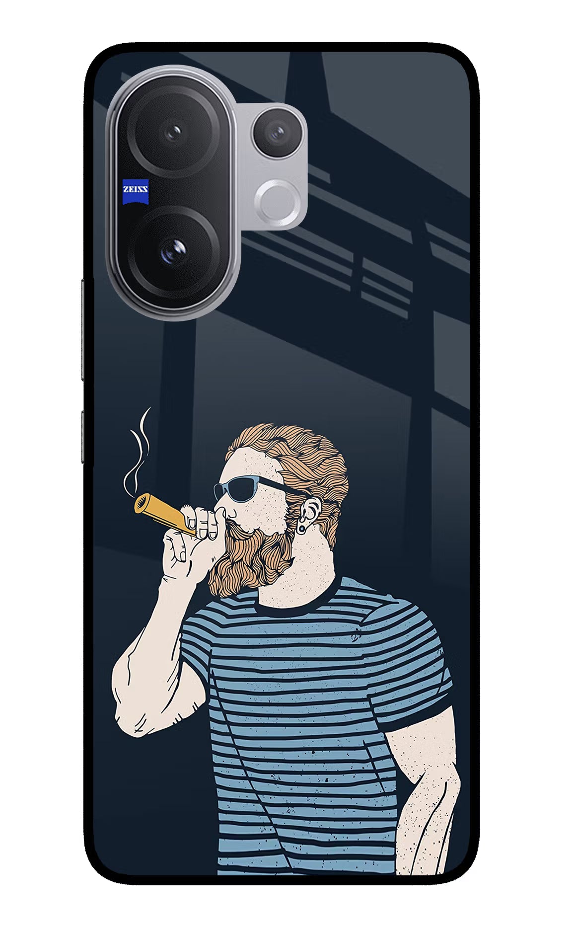 Smoking Vivo V60 5G Glass Case Back Cover by Casekaro