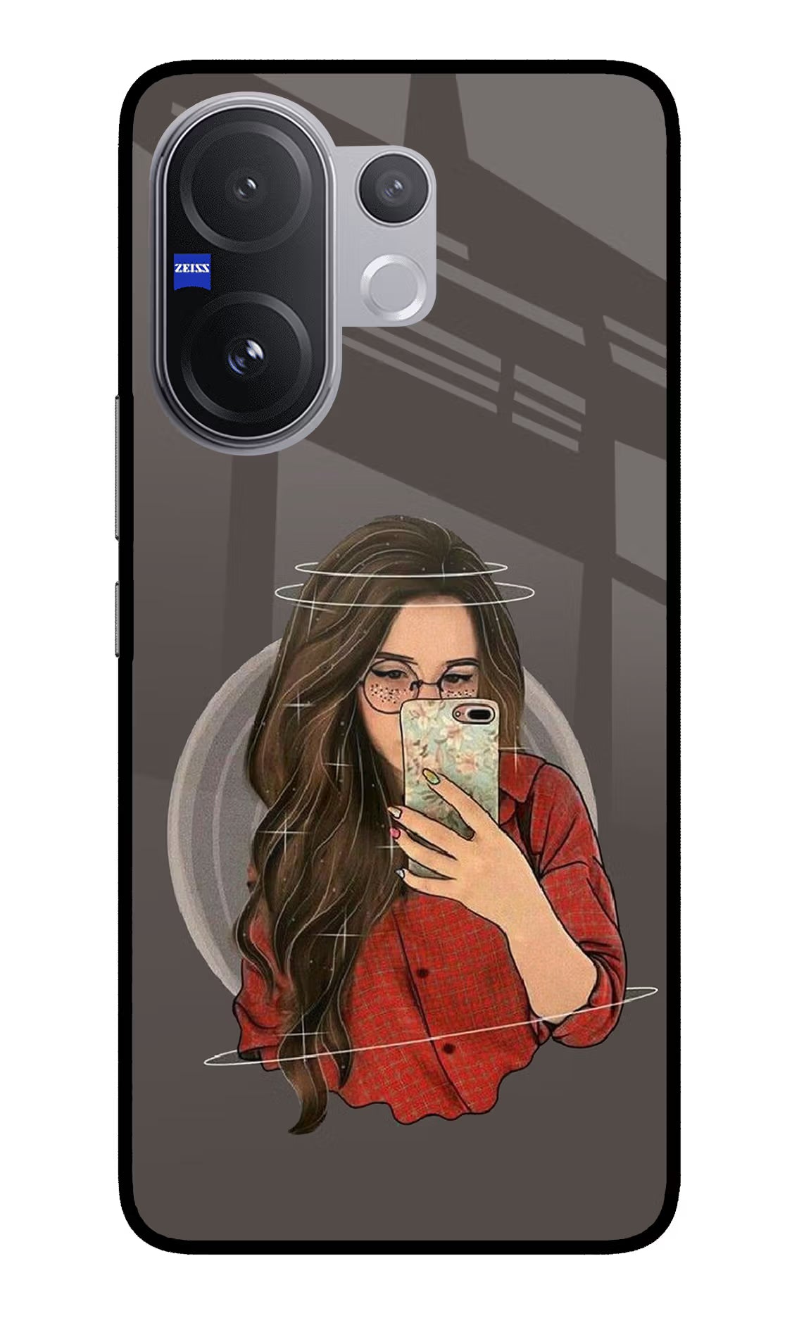 Selfie Queen Vivo V60 5G Glass Case Back Cover by Casekaro
