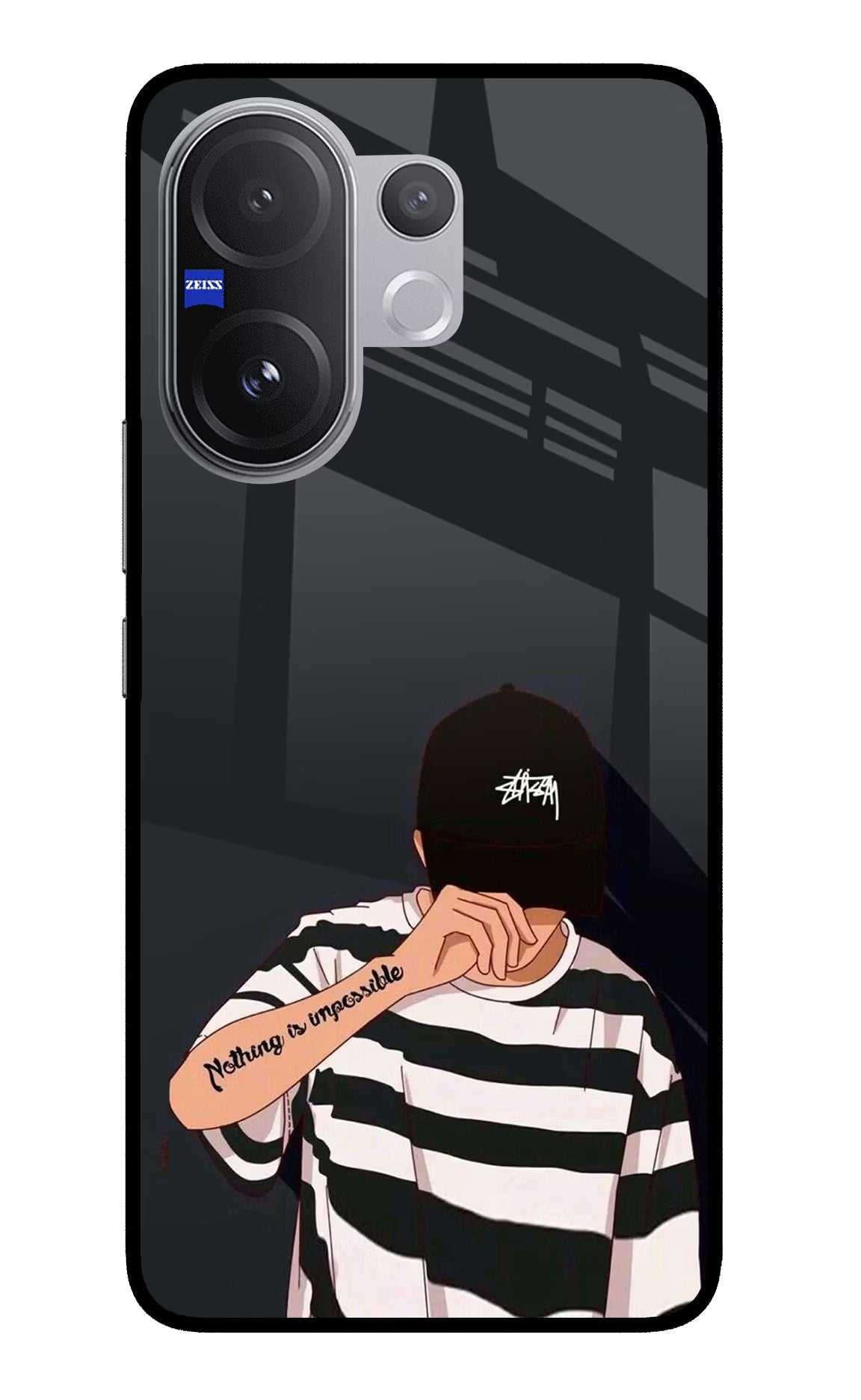 Aesthetic Boy Vivo V60 5G Glass Case Back Cover by Casekaro