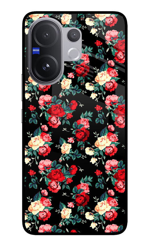 Rose Pattern Vivo V60 5G Glass Case