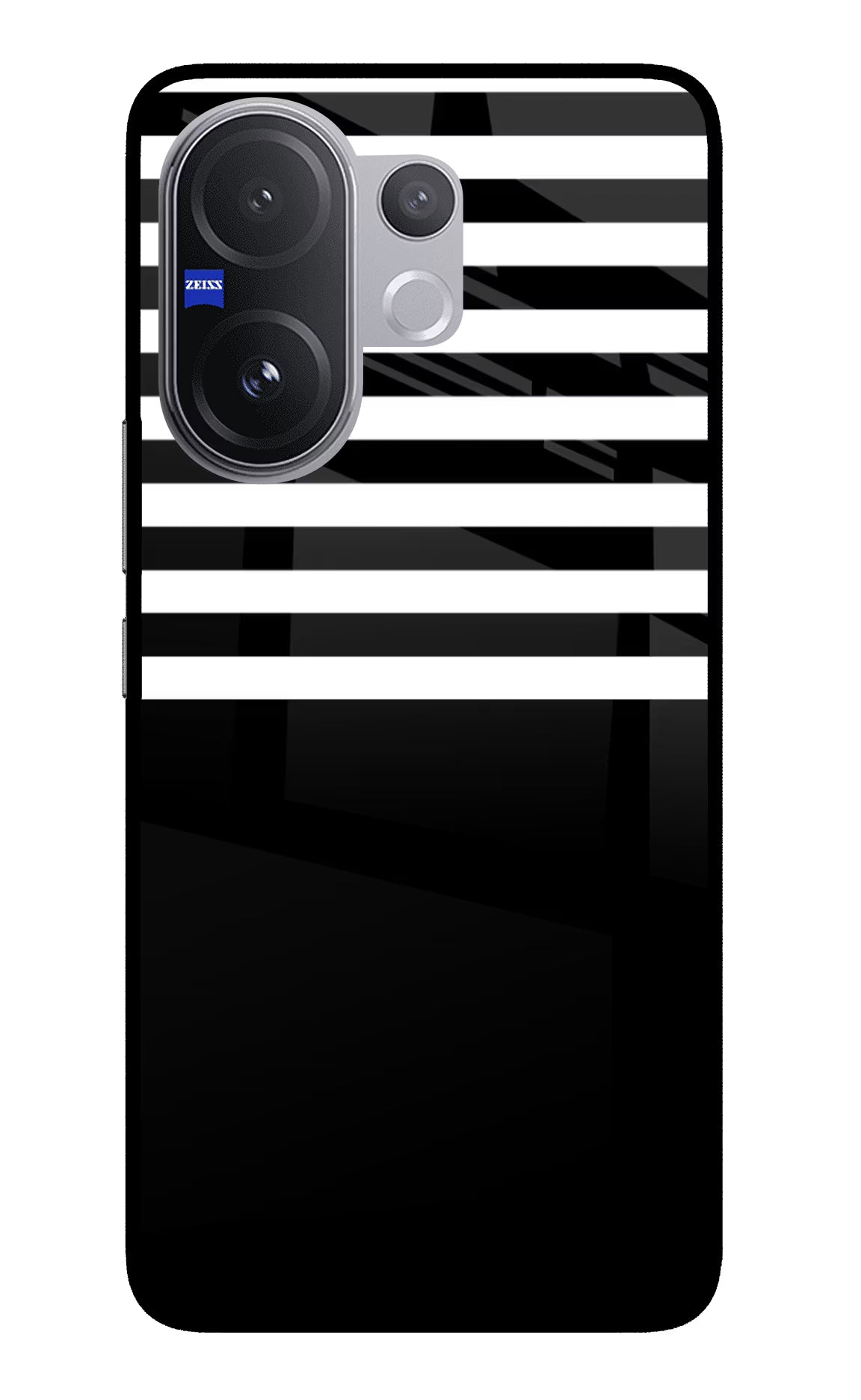 Black and White Print Vivo V60 5G Glass Case