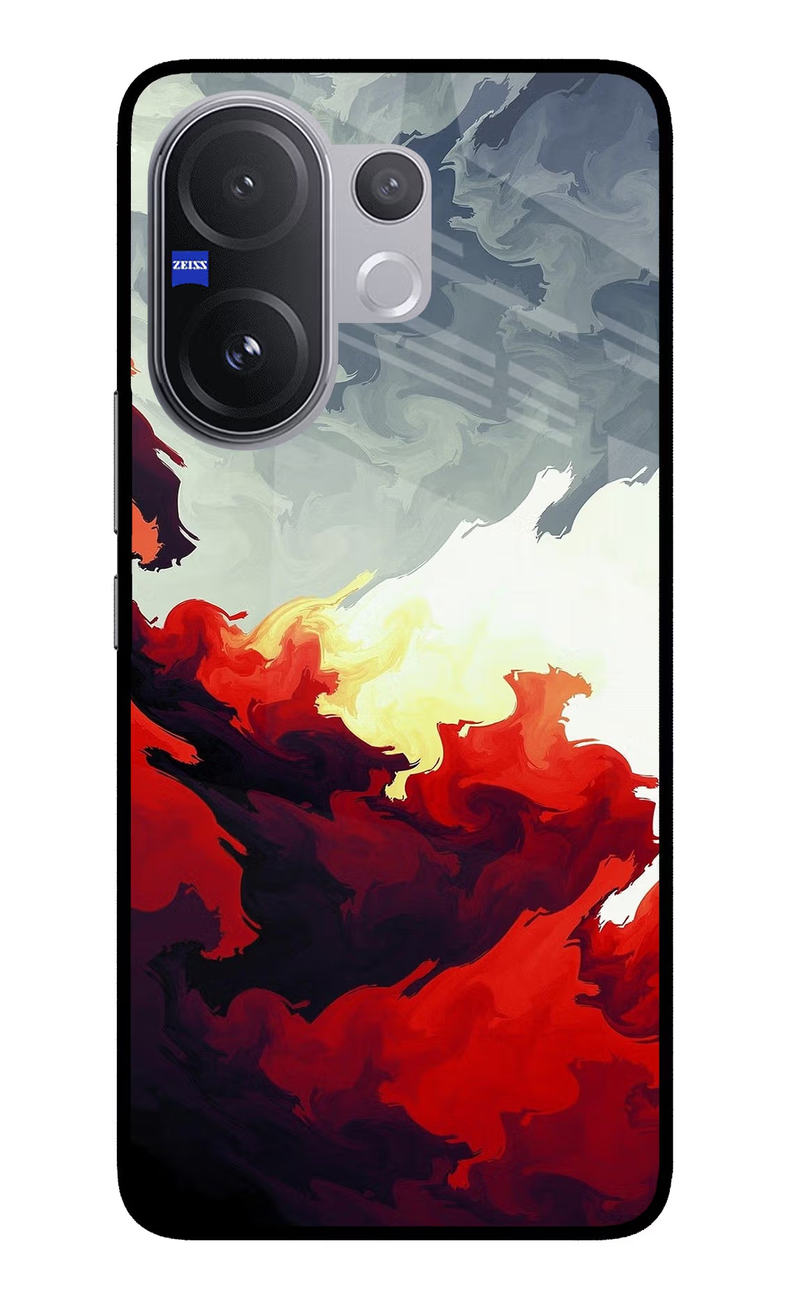 Fire Cloud Vivo V60 5G Glass Case Back Cover by Casekaro