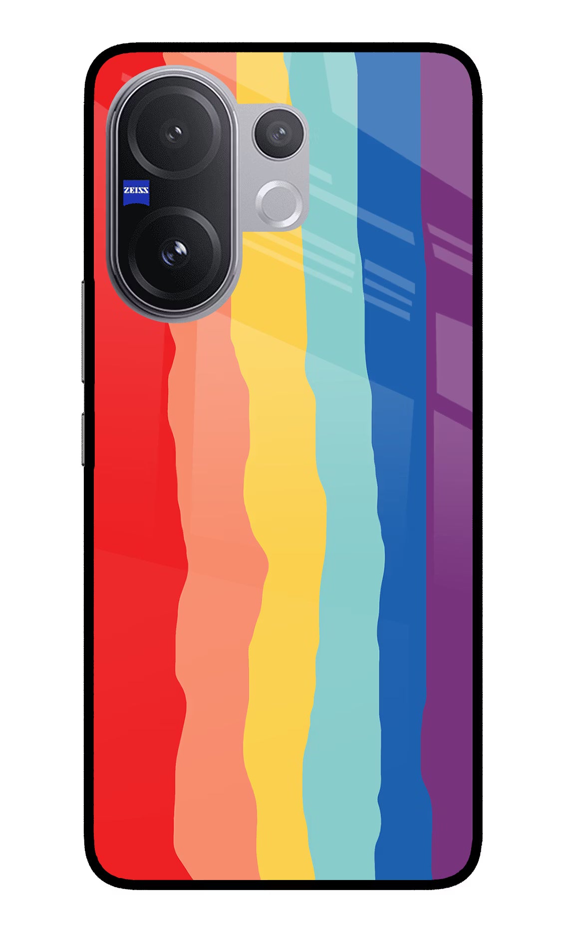 Rainbow Vivo V60 5G Glass Case Back Cover by Casekaro