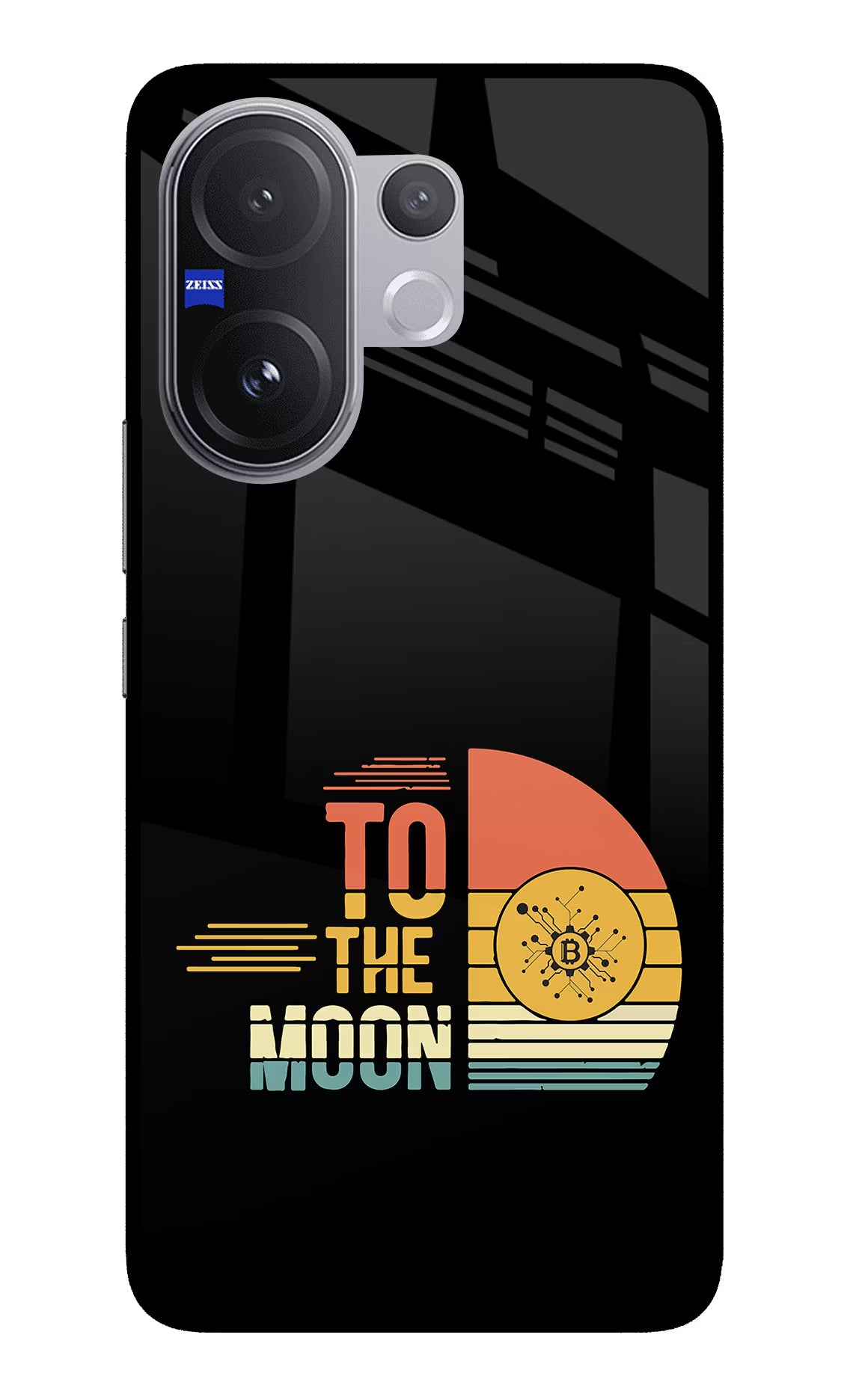 To the Moon Vivo V60 5G Glass Case Back Cover by Casekaro