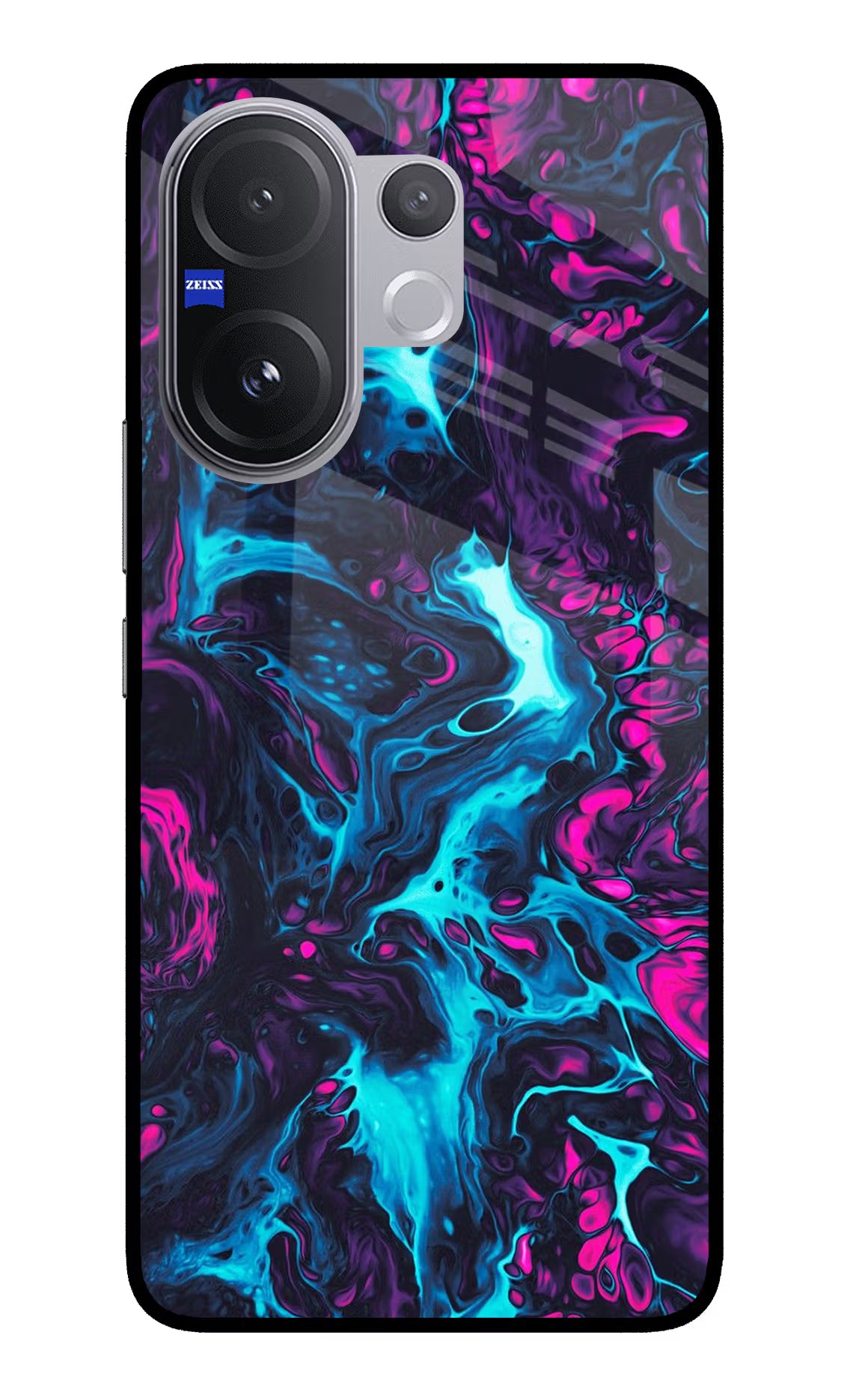 Abstract Vivo V60 5G Glass Case Back Cover by Casekaro