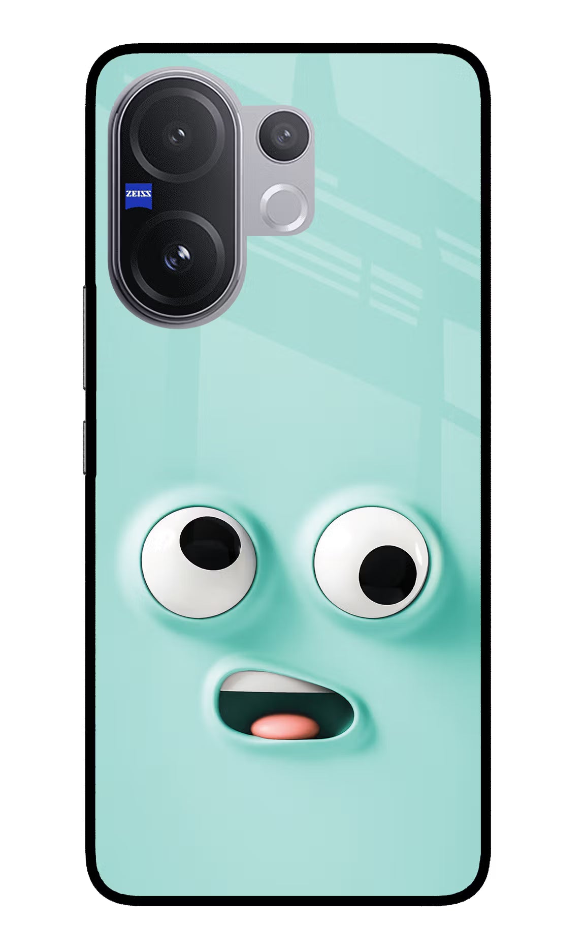 Funny Cartoon Vivo V60 5G Glass Case Back Cover by Casekaro