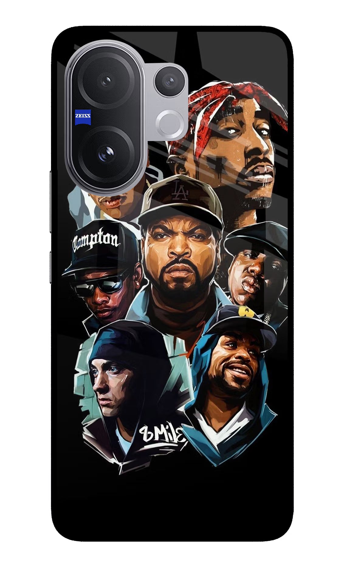 Rappers Vivo V60 5G Glass Case Back Cover by Casekaro