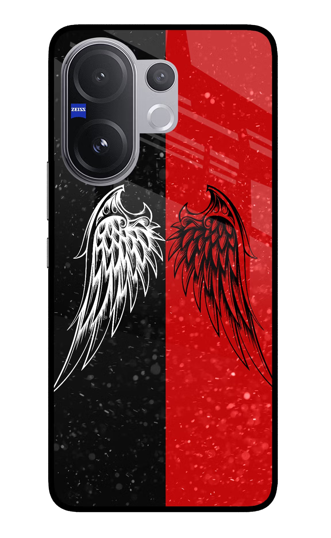 Wings Vivo V60 5G Glass Case Back Cover by Casekaro