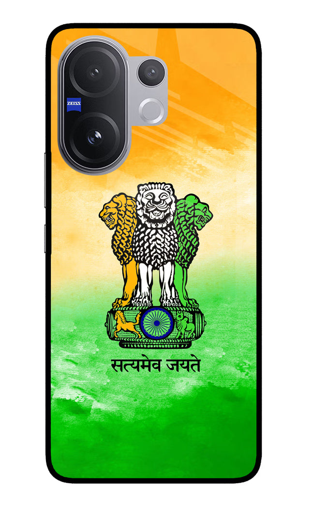Satyamev Jayate Flag Vivo V60 5G Glass Case