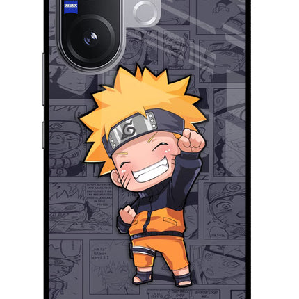 Chota Naruto Vivo V60 5G Glass Case Back Cover by Casekaro