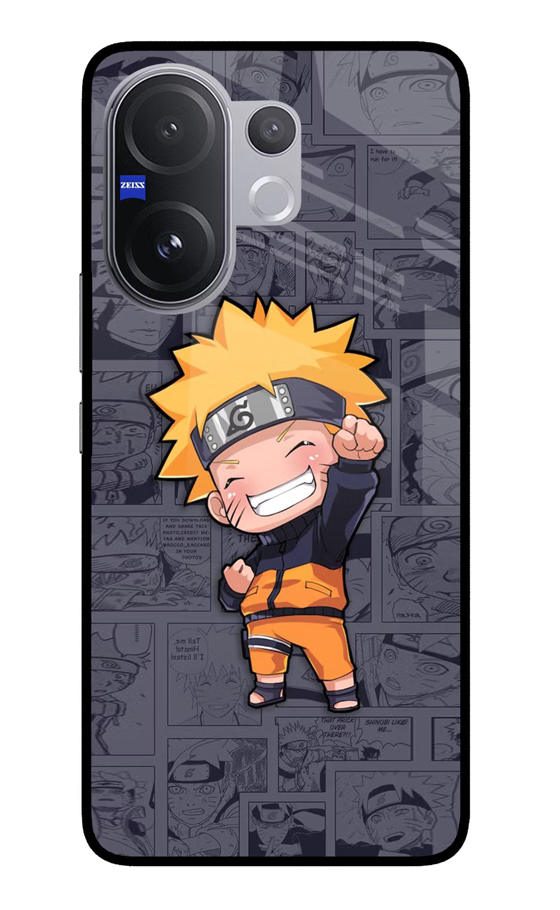 Chota Naruto Vivo V60 5G Glass Case Back Cover by Casekaro