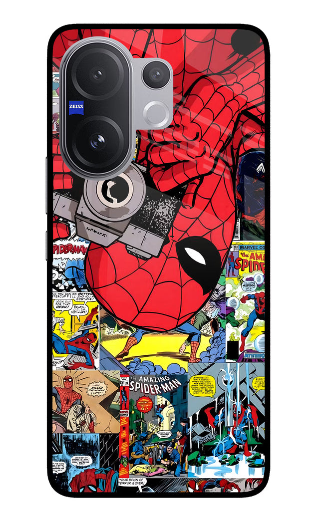 Spider Man Vivo V60 5G Glass Case