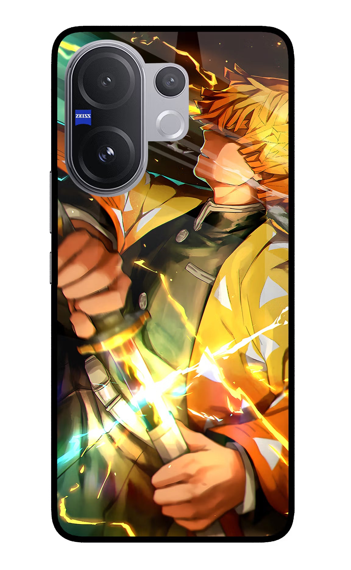 Demon Slayer Vivo V60 5G Glass Case Back Cover by Casekaro