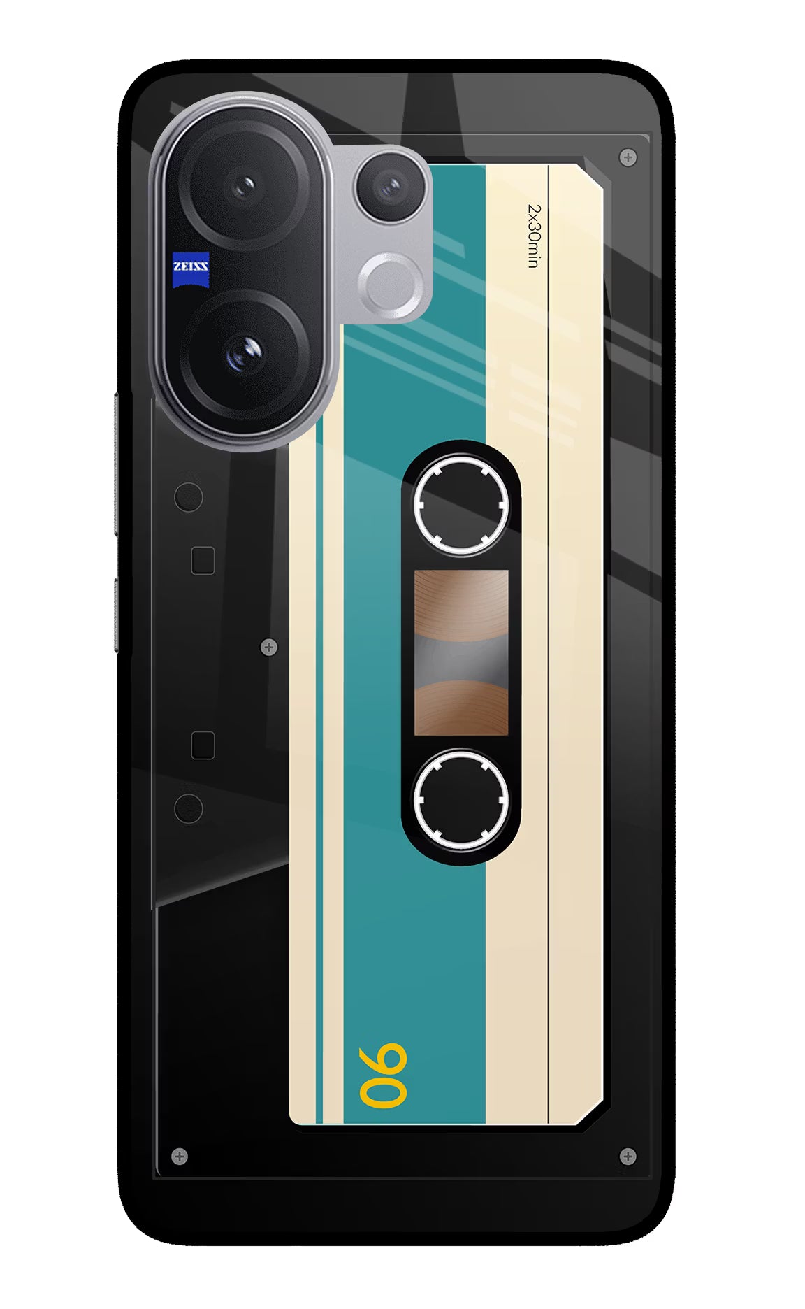 Cassette Vivo V60 5G Glass Case Back Cover by Casekaro