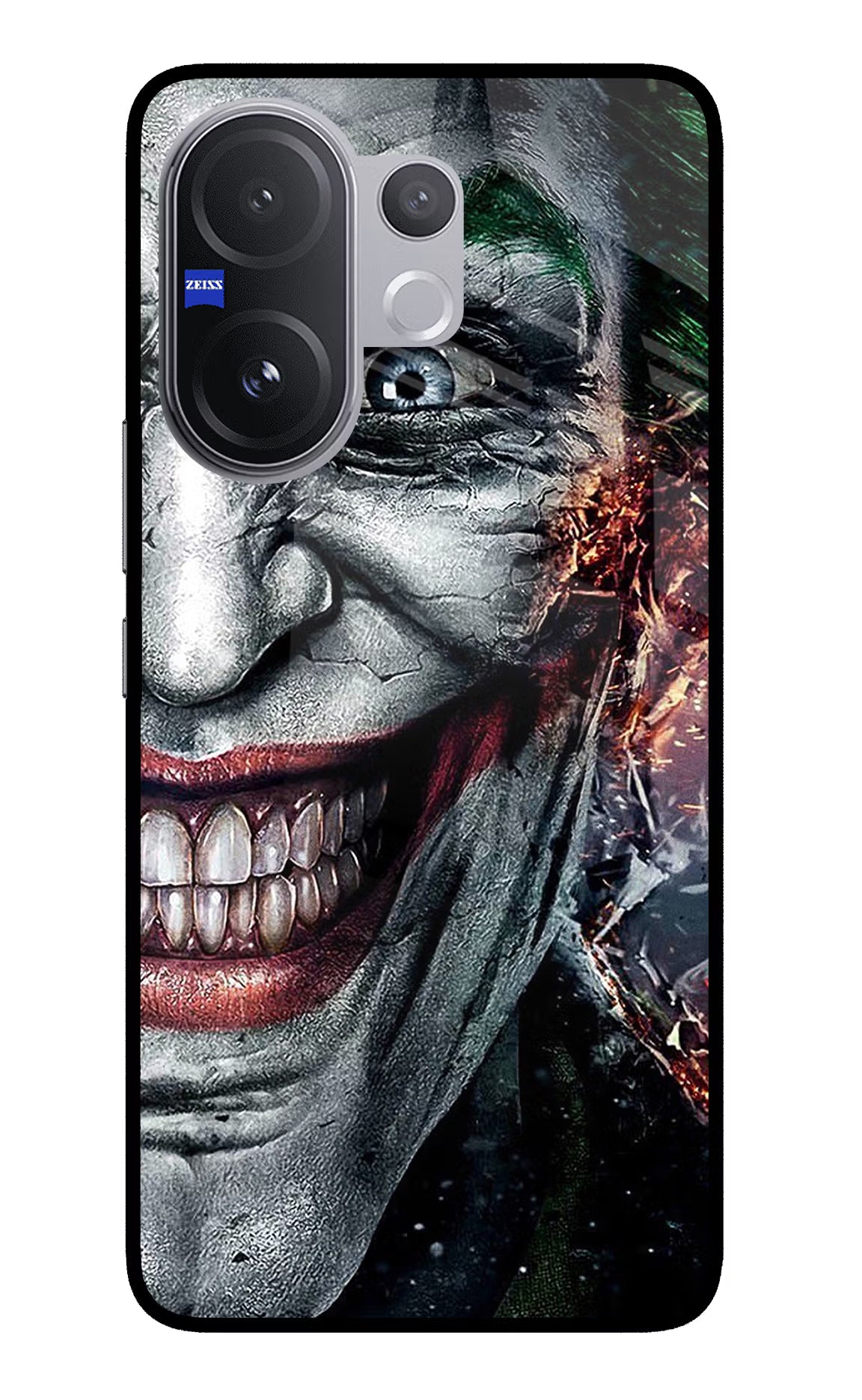 Joker Cam Vivo V60 5G Glass Case Back Cover by Casekaro