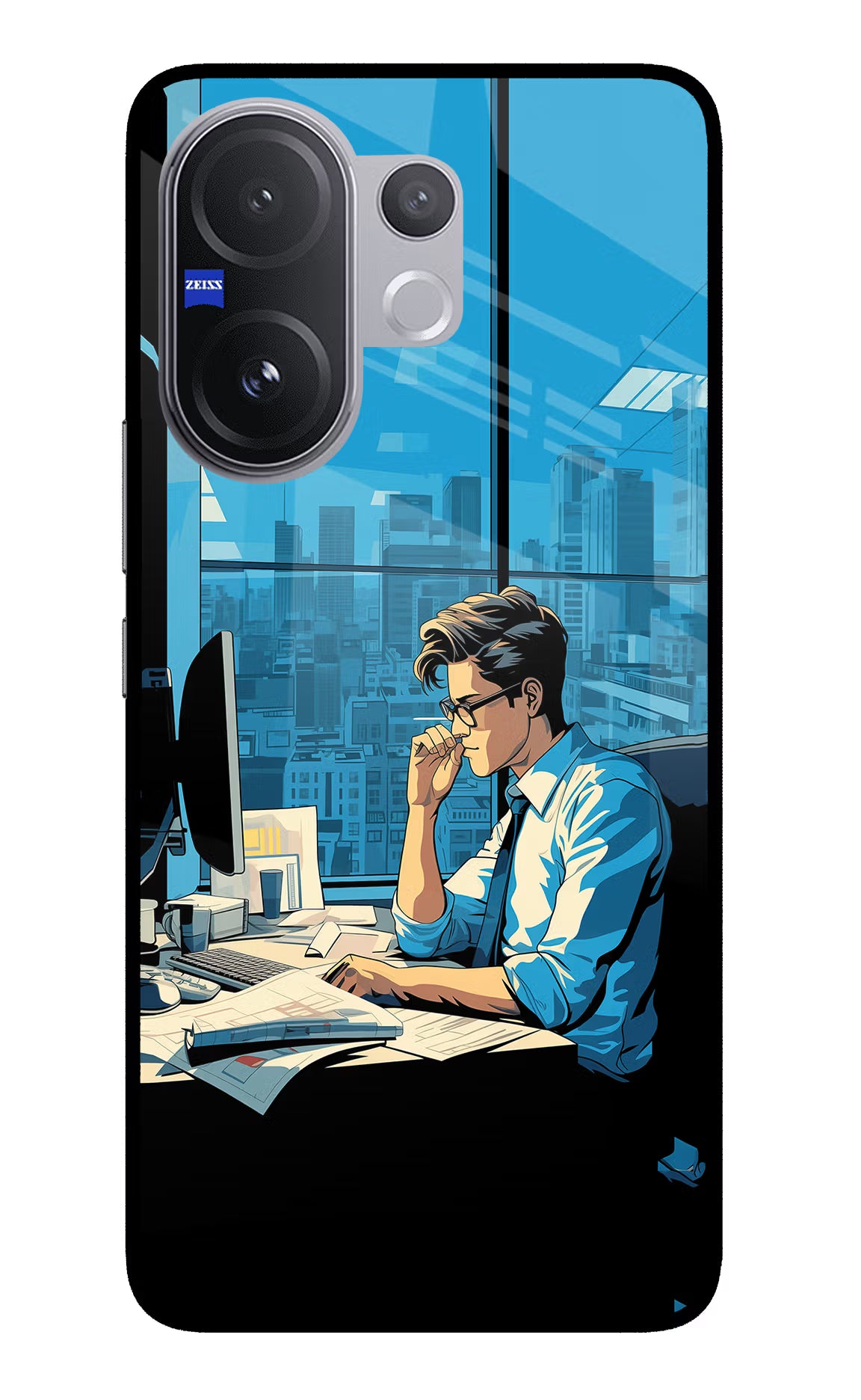 Focused Hustler (AI Generated) Vivo V60 5G Glass Case