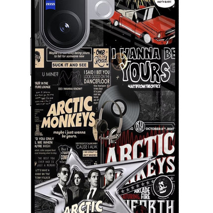 Arctic Monkeys Vivo V60 5G Glass Case Back Cover by Casekaro